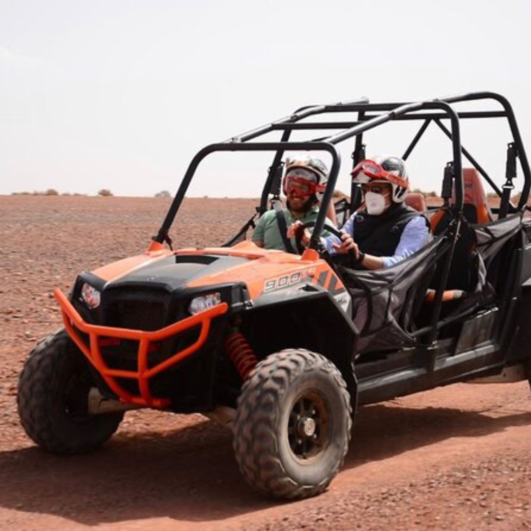 Exciting buggy tour across the golden sands of Agafay