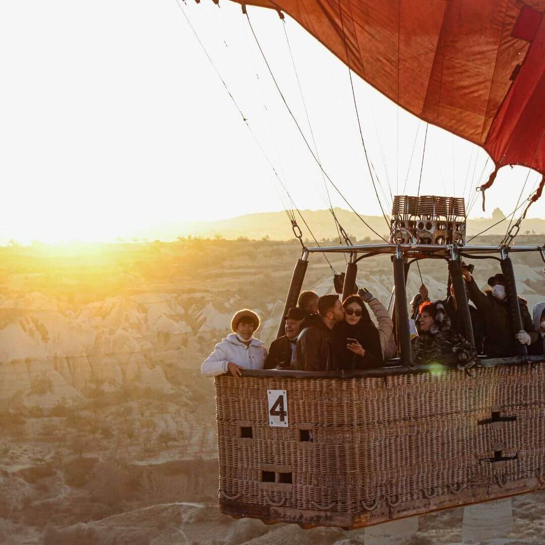 Panoramic View from a Hot Air Balloon in Marrakech